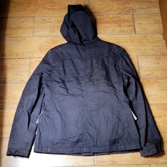 BURBERRY Brown Hoodie Nova Check Duffle Jacket Buffalo Horn Buttons Size XS/S - Picture 16 of 16